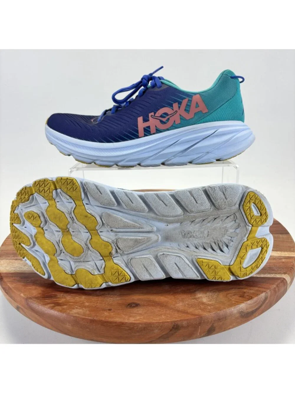 Hoka One One Rincon 3 Bellwether Blue Ceramic Women's Size 9.5 B Running Shoes - Picture 4 of 11